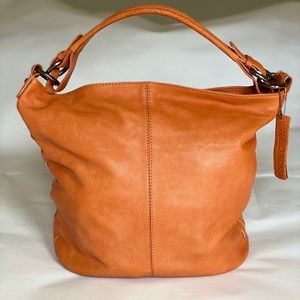 NINO BOSSI💯Leather burnt orange hobo bag